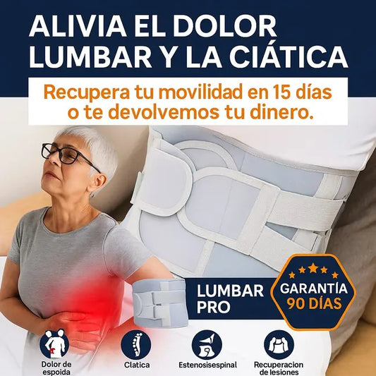 Cinturón Lumbar MAXSoporte – Alivio y soporte lumbar todo el día.