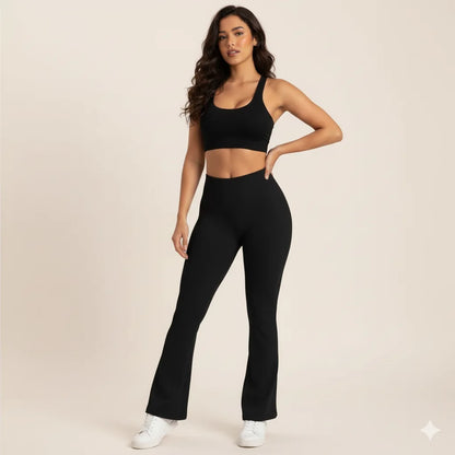 Leggings Bota Campana-Cintura Alta: Estilo que Moldea, Comodidad que Acompaña